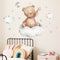 Wall Stickers For Your Nursery Of Bears, Clouds, Stars and Moon.