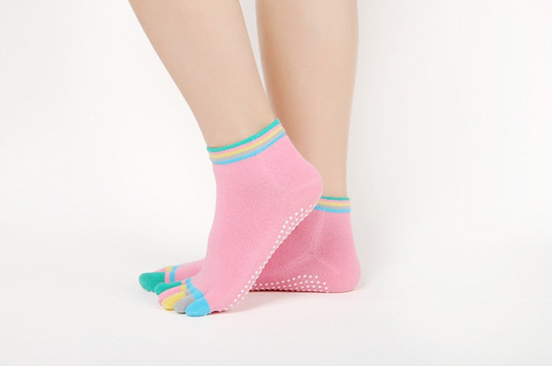 Women's Anti-Slip Five- Toe Yoga Socks.