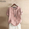 ZANZEA Women's Casual Cotton Long Sleeve Shirts.