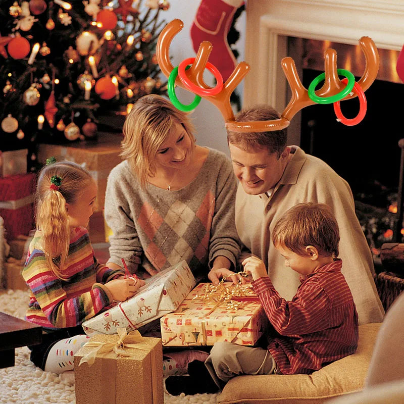 Inflatable Reindeer Antler Ring Toss Party Game.