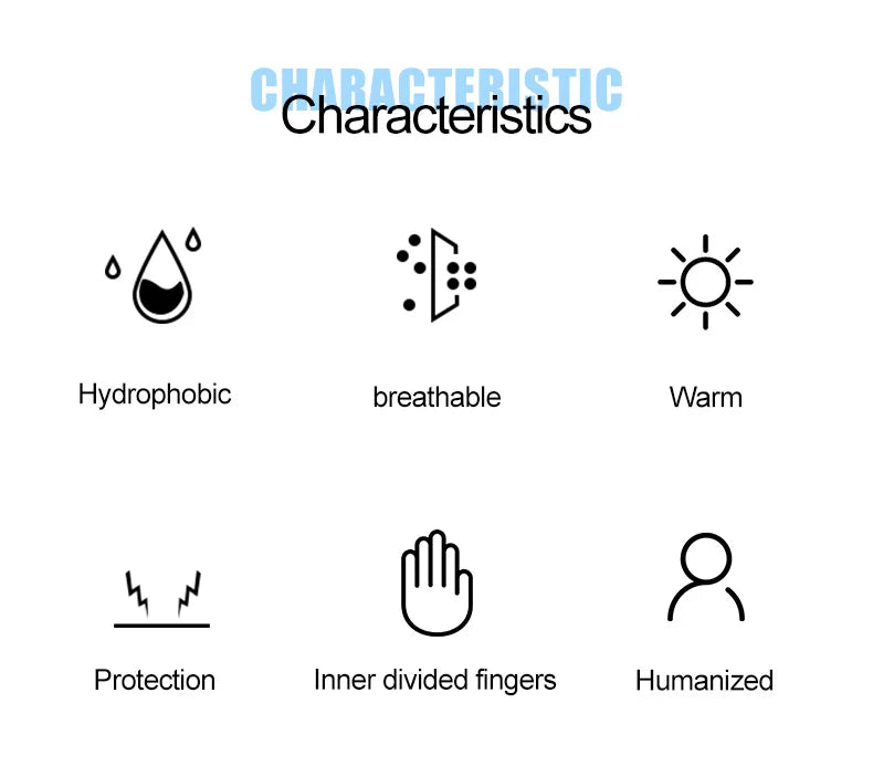 KUTOOK Men's Goatskin Leather Waterproof Thermal Gloves