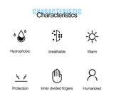 KUTOOK Men's Goatskin Leather Waterproof Thermal Gloves