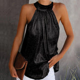 Women's Sleeveless Halter Neck Tank Tops.