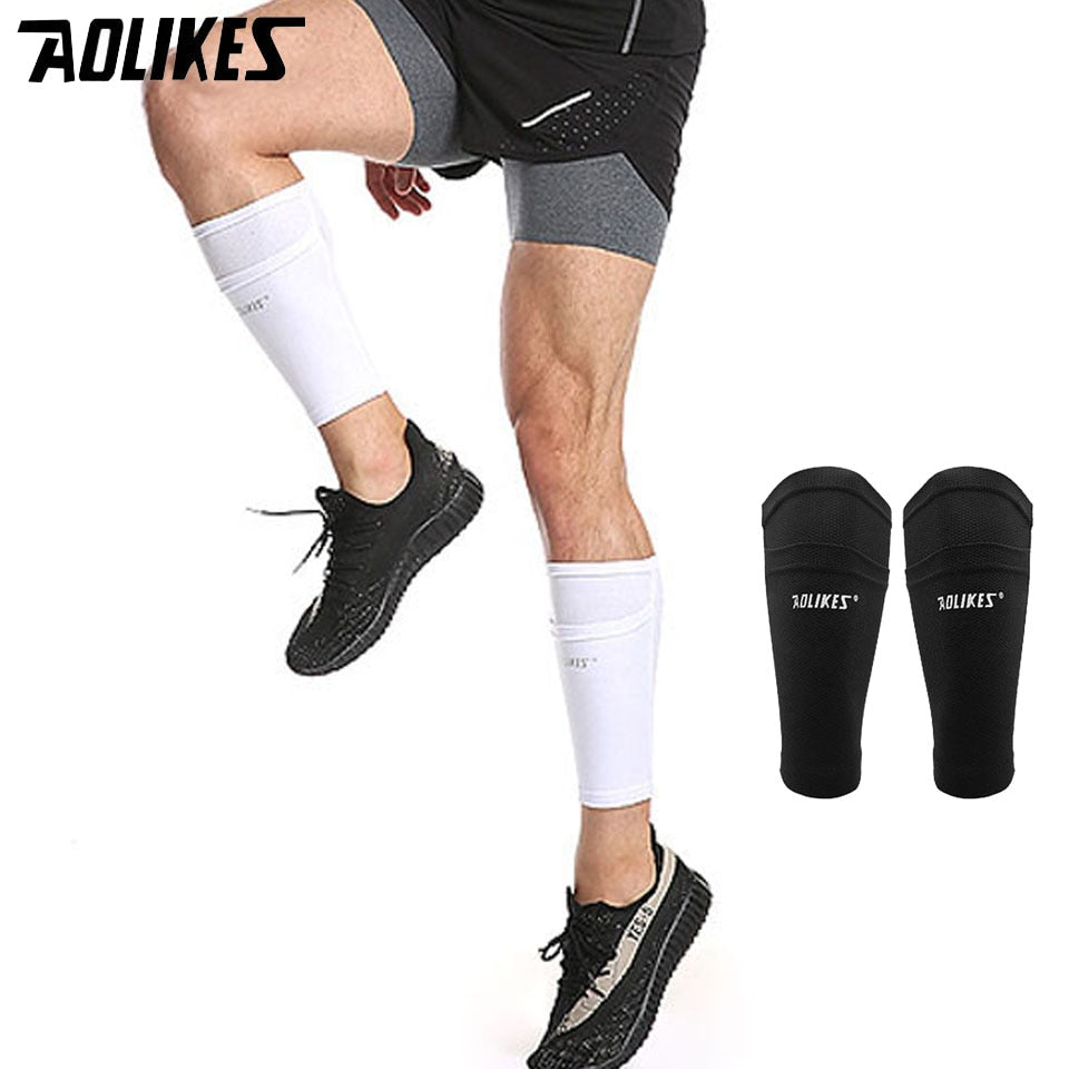 Aolike  Leg Sleeves With Pocket For Supporting Shin Guards For Football OR Soccer.