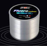 120M Fluorocarbon carbon fiver coated fishing Line 0.20mm-0.60mm 7.15LB-45LB.