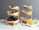 One, Two or three-layer Plastic Fruit, snacks candy bowls with stand.