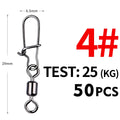 MEREDITH 50PCS Steel Aloy fishing connector. These quick links keeps your fishing line from getting tangled.