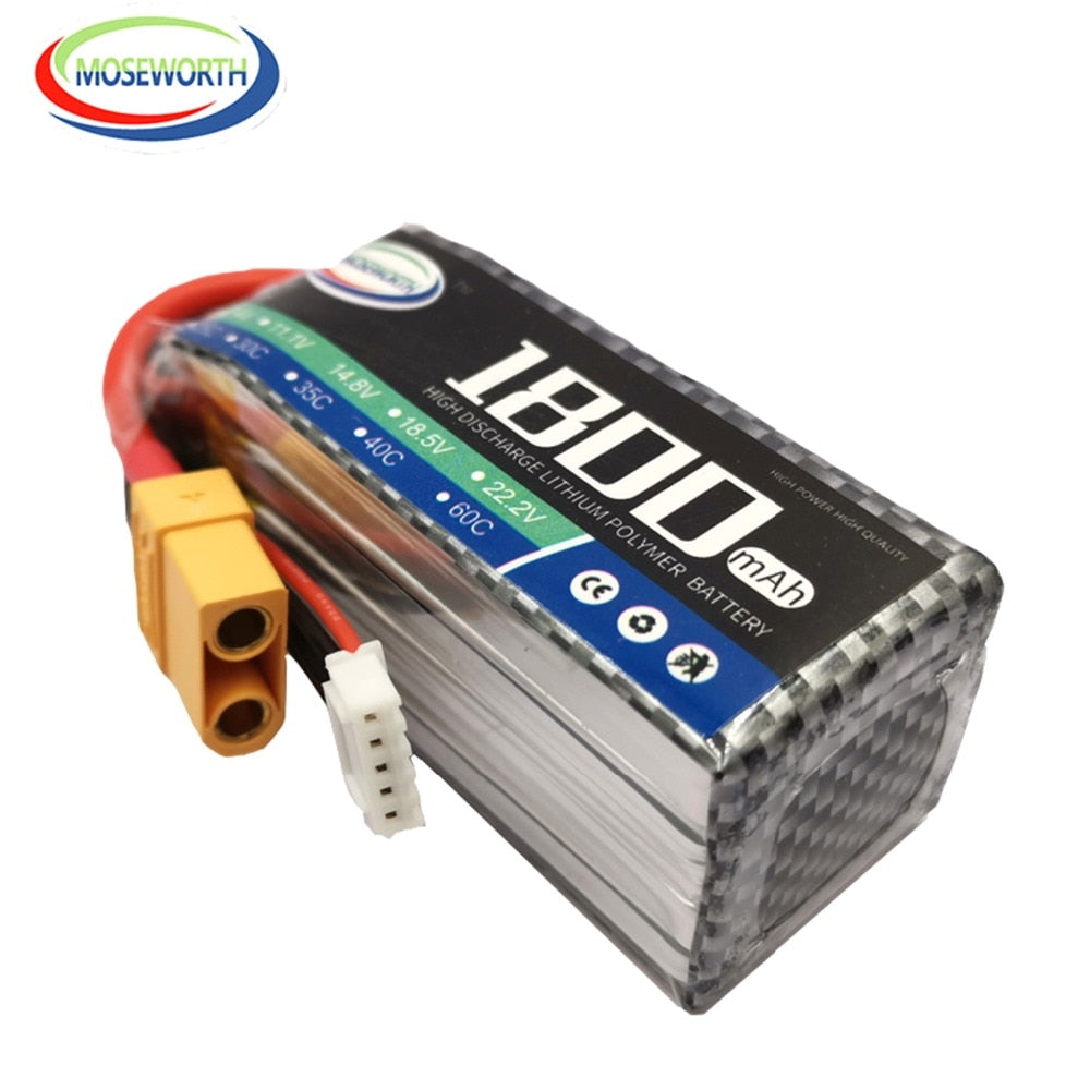 2S 3S 4S 6S 2200 4200 5200 6000mAh 30C 40C 60C 7.4V 11.1V 14.8V RC LiPo Battery For RC Drone Helicopter .