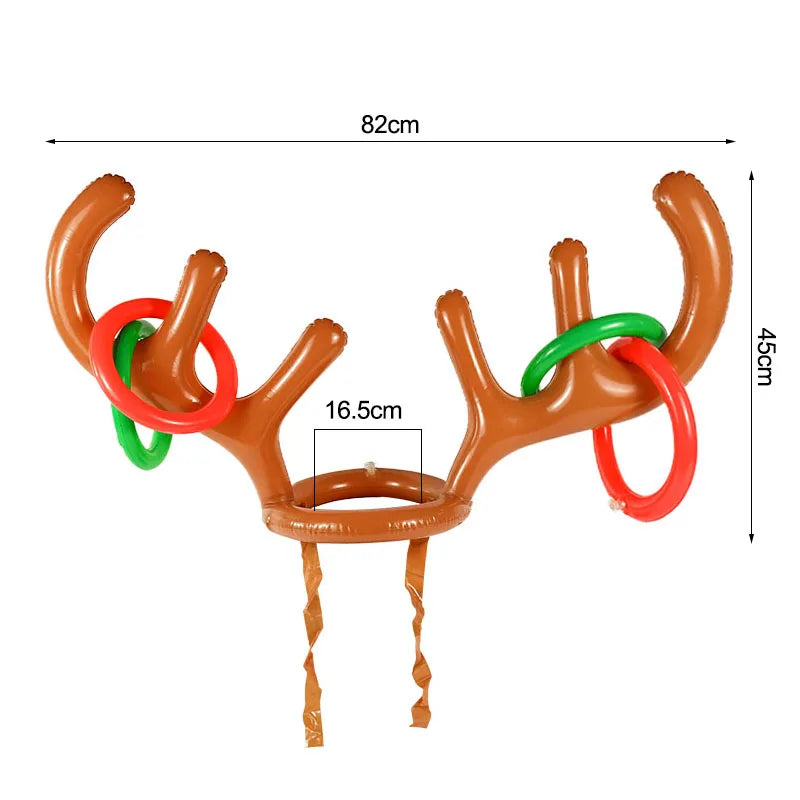 Inflatable Reindeer Antler Ring Toss Party Game.