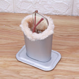 Leather Eyeglass Holder/Stand With Soft Plush Lining.