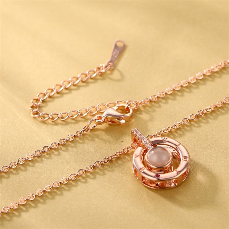 Necklace projects  100 different Languages saying "I Love You" .