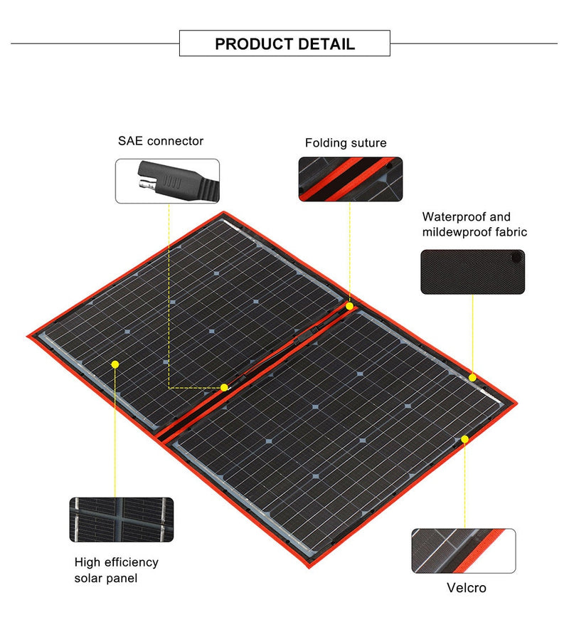 Dokio Flexible/Foldable High Efficiency Solar Panel. 12V 80w 100w 150w 200w 300w Solar Panel Kit