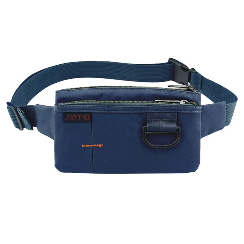 Men/Women's Nylon, Waterproof Waist Bag With 4 Pockets.