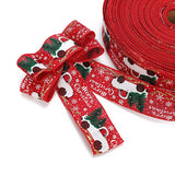 Christmas Burlap Ribbon With Wired Edge.