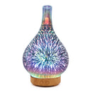 3D Glass Vase Aroma Essential Oil Diffuser With 7 Color LED Night Light.