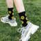 Dreamlikelin Smiley Print Cotton Tube Socks.