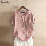 ZANZEA Women's Casual Cotton Long Sleeve Shirts.