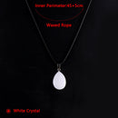 Women Natural Water Drop Pendant Necklace.  Easy To Wear As A Necklace OR Choker with a Variety of Stones.