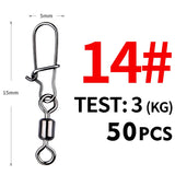 MEREDITH 50PCS Steel Aloy fishing connector. These quick links keeps your fishing line from getting tangled.