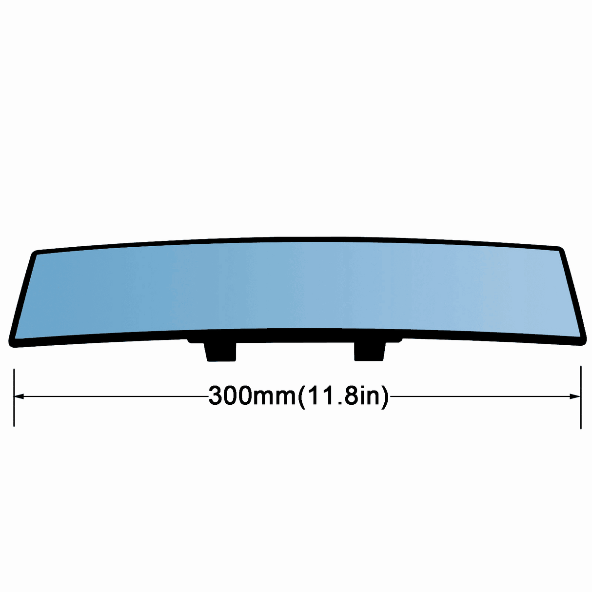 Universal Anti glare Wide Angle Convex Rearview Mirror.