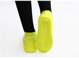 Reusable non slip, silicone outdoor shoe cover. waterproof.  Great for cycling in rainy weather.