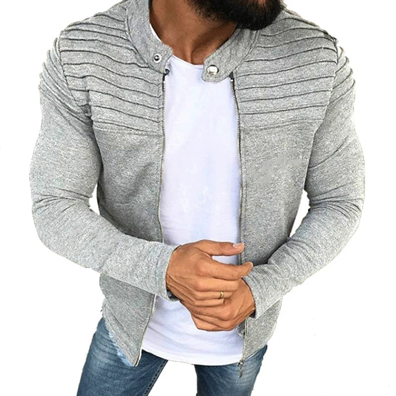 Men's  Long Sleeve Zipper Front Casual Sports Jacket