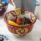 Bohemian Hand-Painted Ceramic bowls great for breakfast cereal, Salad, and soup.