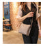 Plaid Mahjong Leather Shoulder Bag With Crossbody Sling Chain Strap.