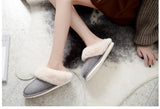 JIANBUDAN Plush Lightweight soft comfortable warm slippers.