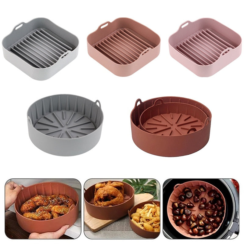 Silicone Reusable Air Fryer basket.