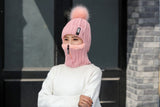 Women Wool Knitted Ski Hat.  Warm, thick scarf  to protect you from winter winds.