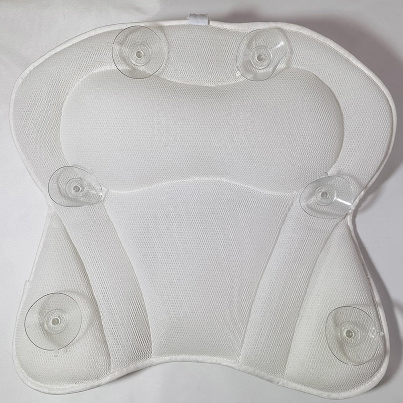 Non-Slip Bath Pillow with Suction Cups. Thick headrest to give your neck and back support.