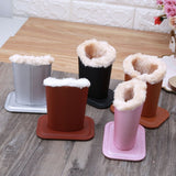 Leather Eyeglass Holder/Stand With Soft Plush Lining.