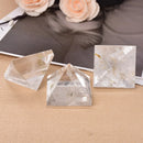 Natural Crystal Clear Quartz Reiki Pyramid Stone