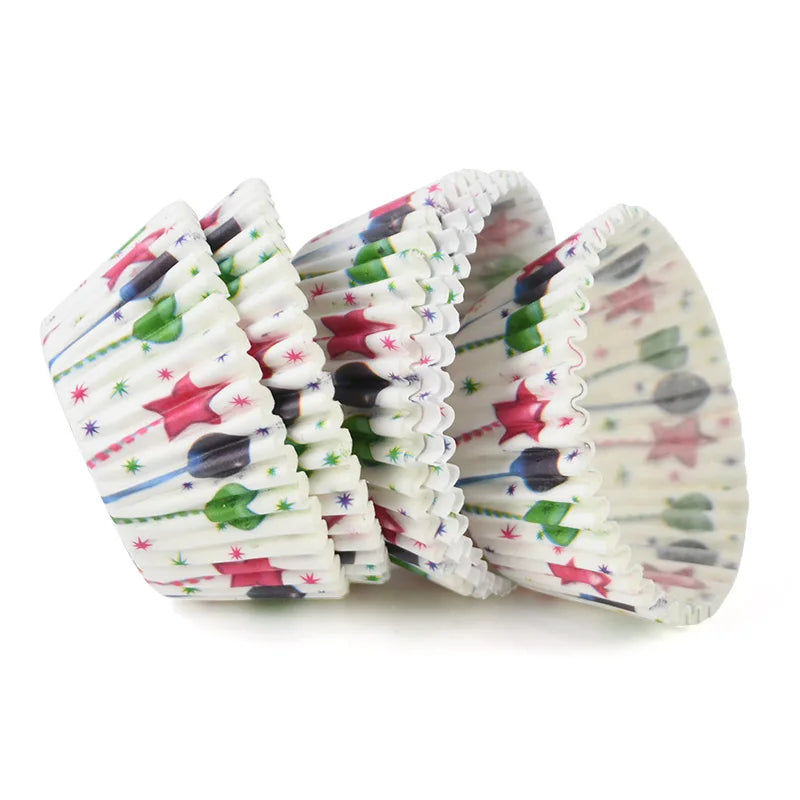 100Pcs Christmas Cupcake/Muffin Paper Baking Cups.