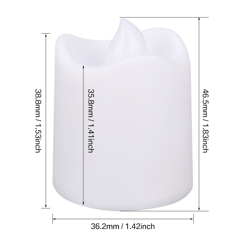 6/24Pcs Flameless LED Battery Powered Candles.