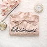 Short satin embroidered Bride and Bridesmaid bathrobe.
