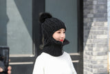 Women Wool Knitted Ski Hat.  Warm, thick scarf  to protect you from winter winds.