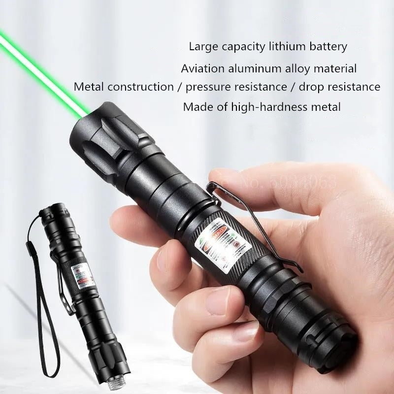 High Power Green laser pointer.  Laser Pen 532nm 500 to 10000 meters.  Range 009