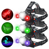 Multi Color LED UV395nm 4 Gear Headlamp