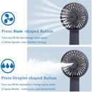 USB Rechargeable Handheld Mini cooling fan with water spray mist.