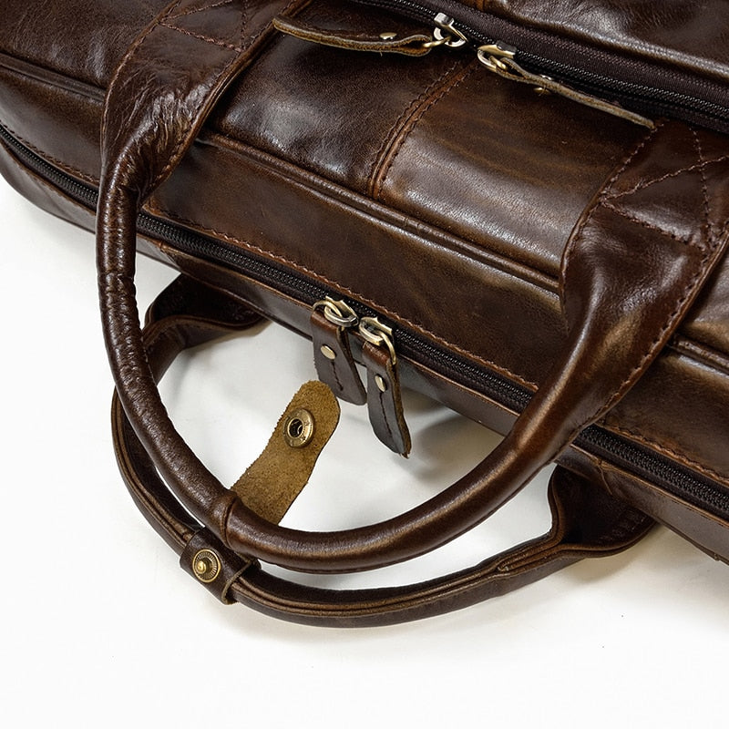 Genuine Leather Laptop Briefcase.