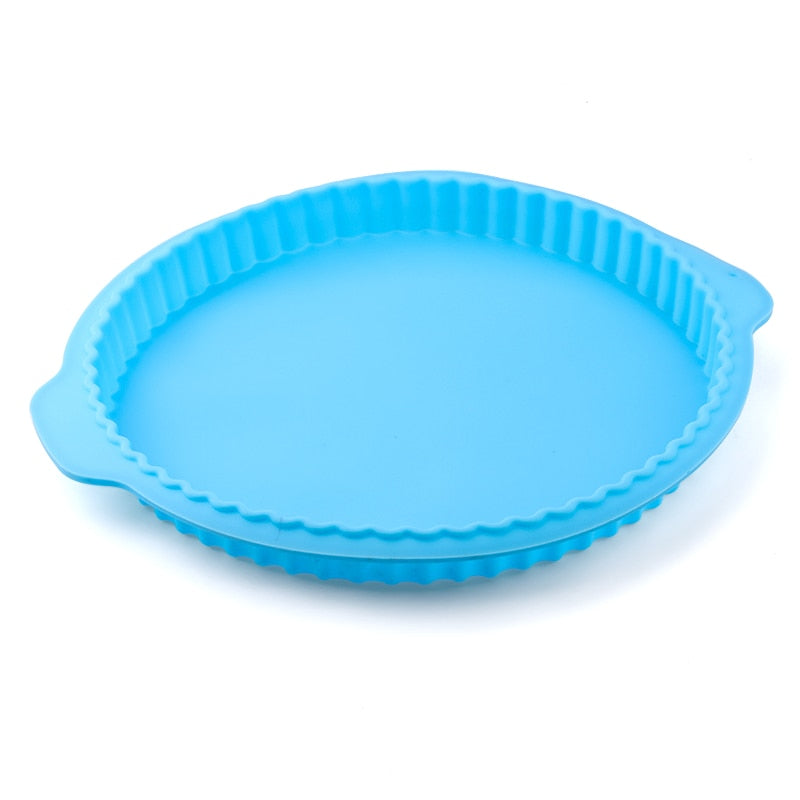 10 Inch Round Silicone Mold With Wave Edges, Great For Baking Pizza or Pies.