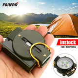 Folding Army Green Compass With fluorescent needle. Great for outdoor Camping and Hiking.