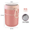 710ML Stainless Steel thermos container with drinking cup and spoon.