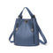 Double Zipper Ladies Leather Bookbag/Backpack.
