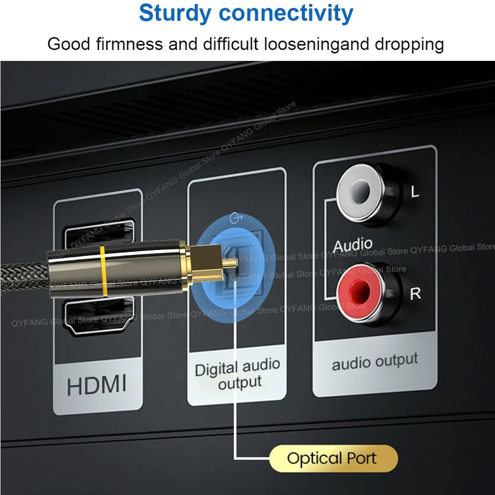 Optical Fiber Audio Digital Cable 1m,5m,Or 10m SPDIF Coaxial Cable for Amplifiers Player PS4 Sound bar