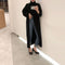 Women Designer Long Sleeve, Turtleneck/Split Loose Knitted Maxi Dress Sweater.