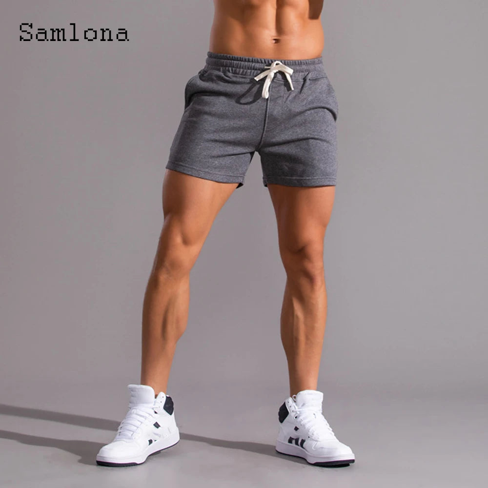 Men's Leisure Shorts With Lace Up And Pockets