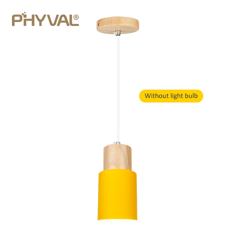 Nordic Wood Pendant Lights. E27 220V for Dinning Room, Kitchen or restaurant decoration.